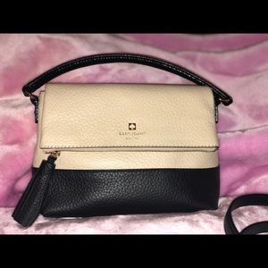 Orig Kate Spade purse, beige/black leather. New